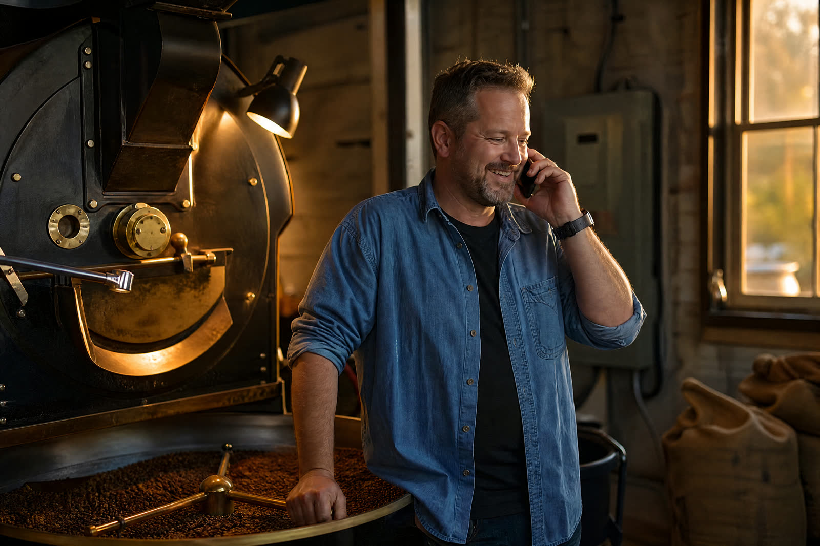 Business owner taking the call